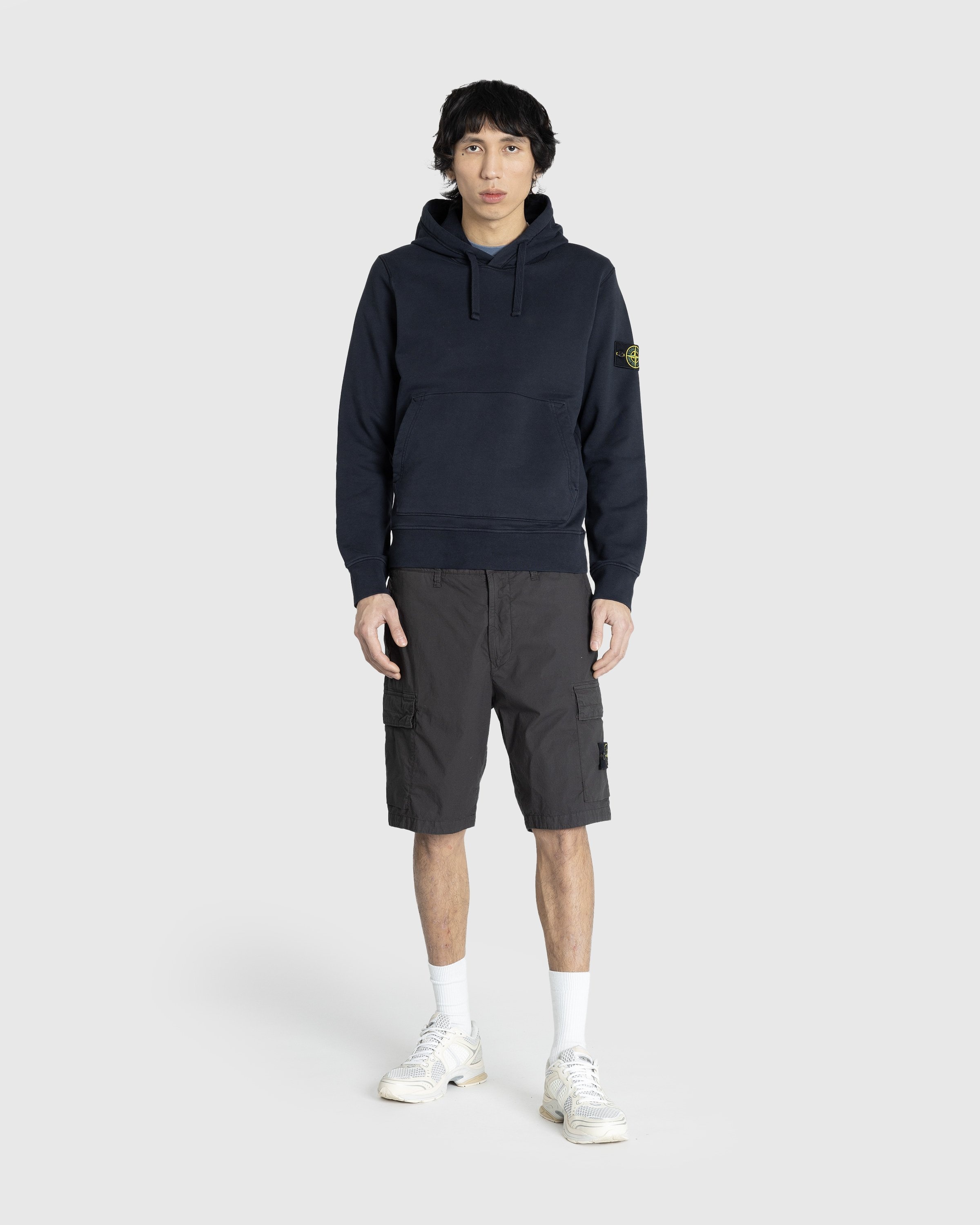 Stone island navy discount blue hoodie
